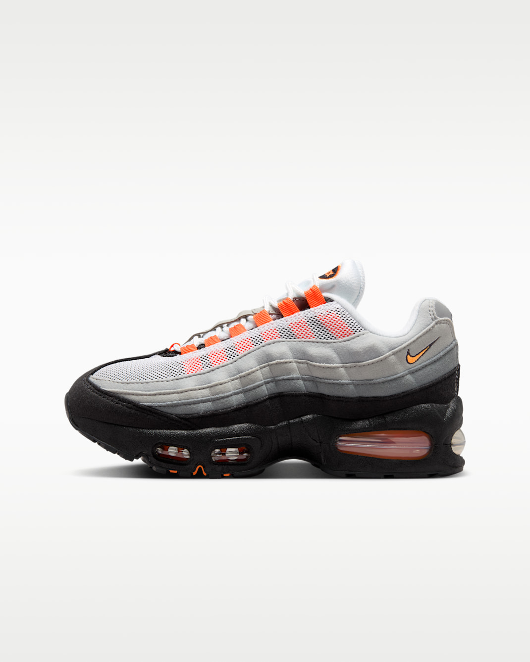 Nike Air Max 95 'Big Bubble' Older Kids' Shoes - Black/Cool Grey/White/Bright Mandarin