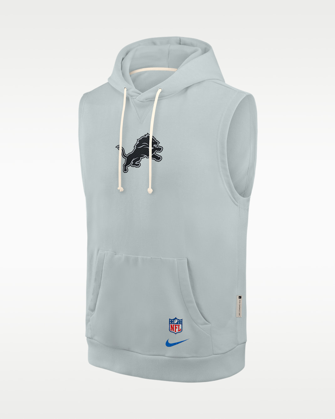 Detroit Lions Rivalries Collection Sideline Men's Nike Dri-FIT NFL Sleeveless Pullover Hoodie - Silver