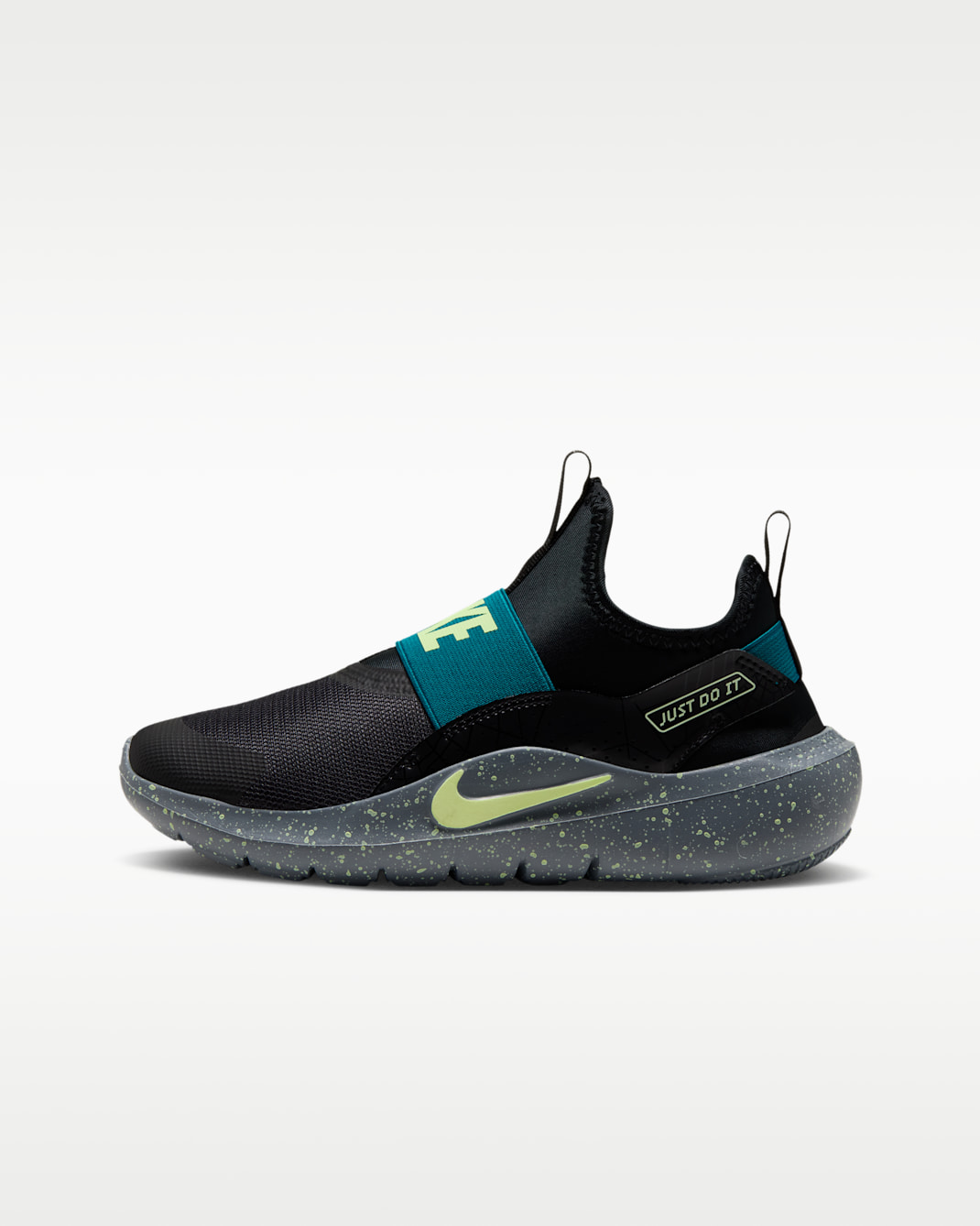 Nike Flex Runner 4 SE Older Kids' Running Shoes - Black/Bright Spruce/Cool Grey/Barely Volt