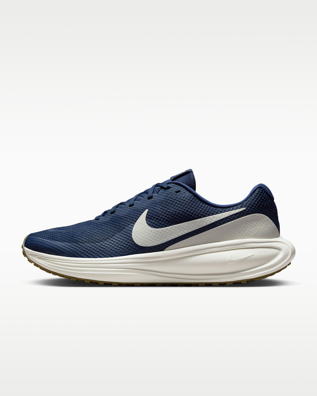 Nike Revolution 8 hardloopschoenen voor heren (straat) - Midnight Navy/Gum Medium Brown/Wolf Grey/Sail