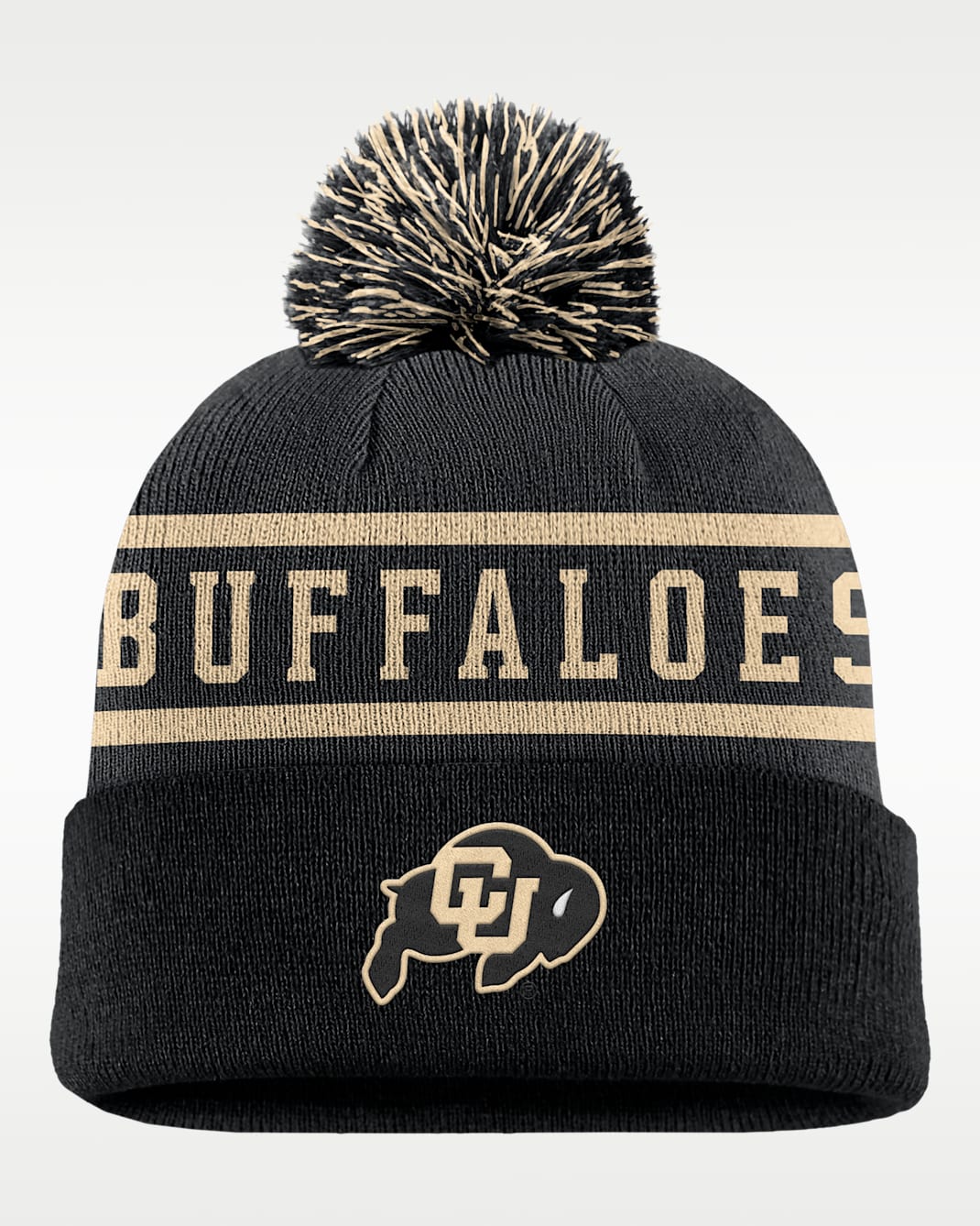 Colorado Peak Men's Nike College Cuffed Pom Beanie - Black