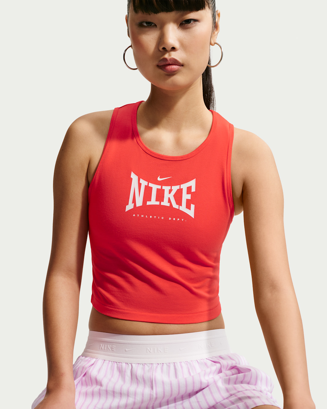 Nike Sportswear Women's Tight Cropped Tank Top - Light Crimson