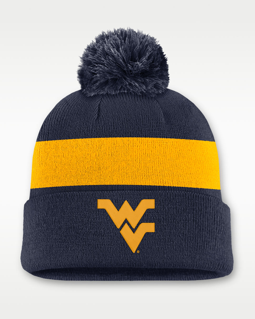 West Virginia Peak Men's Nike College Cuffed Beanie - Navy