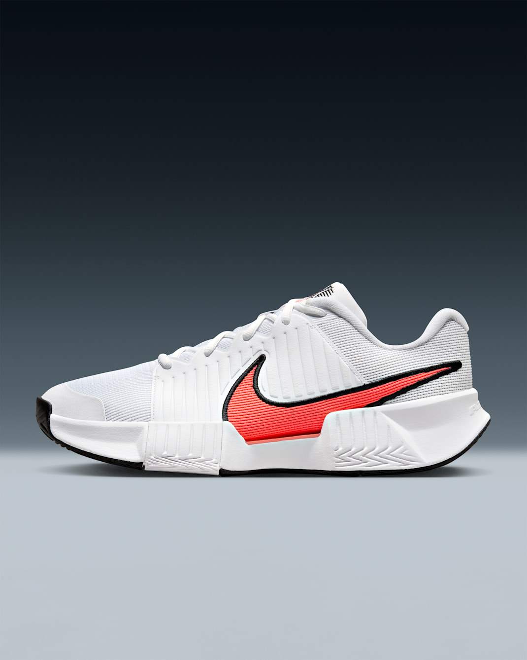 Nike GP Challenge Pro Men's Hard Court Tennis Shoes - White/Black/Hot Lava