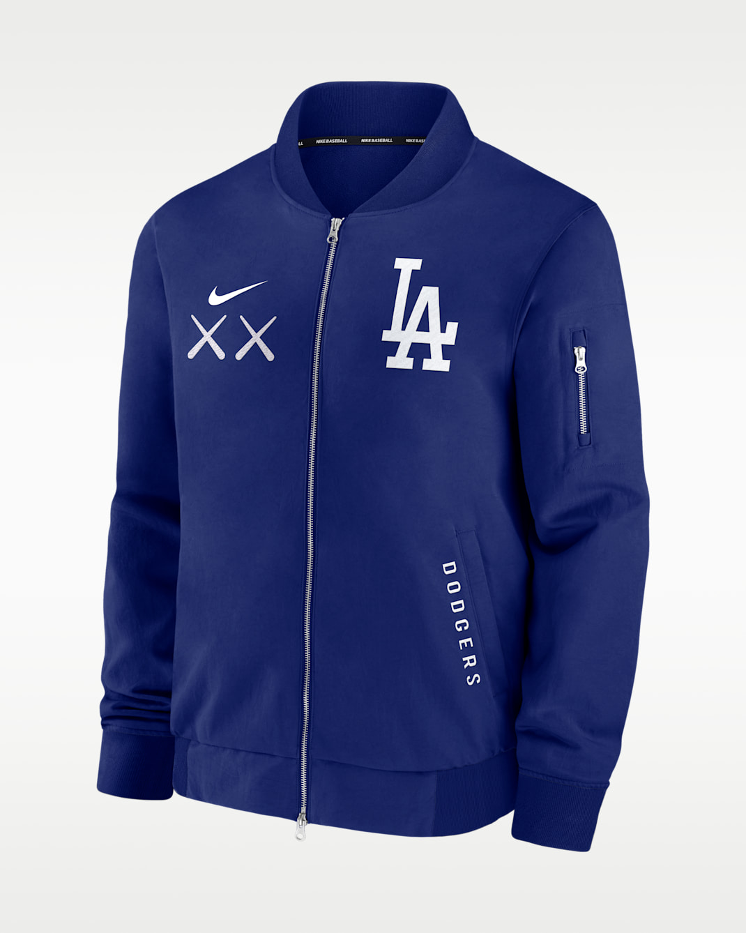 Los Angeles Dodgers Dugout Men's Nike x KAWS MLB Full-Zip Bomber Jacket - Royal Blue