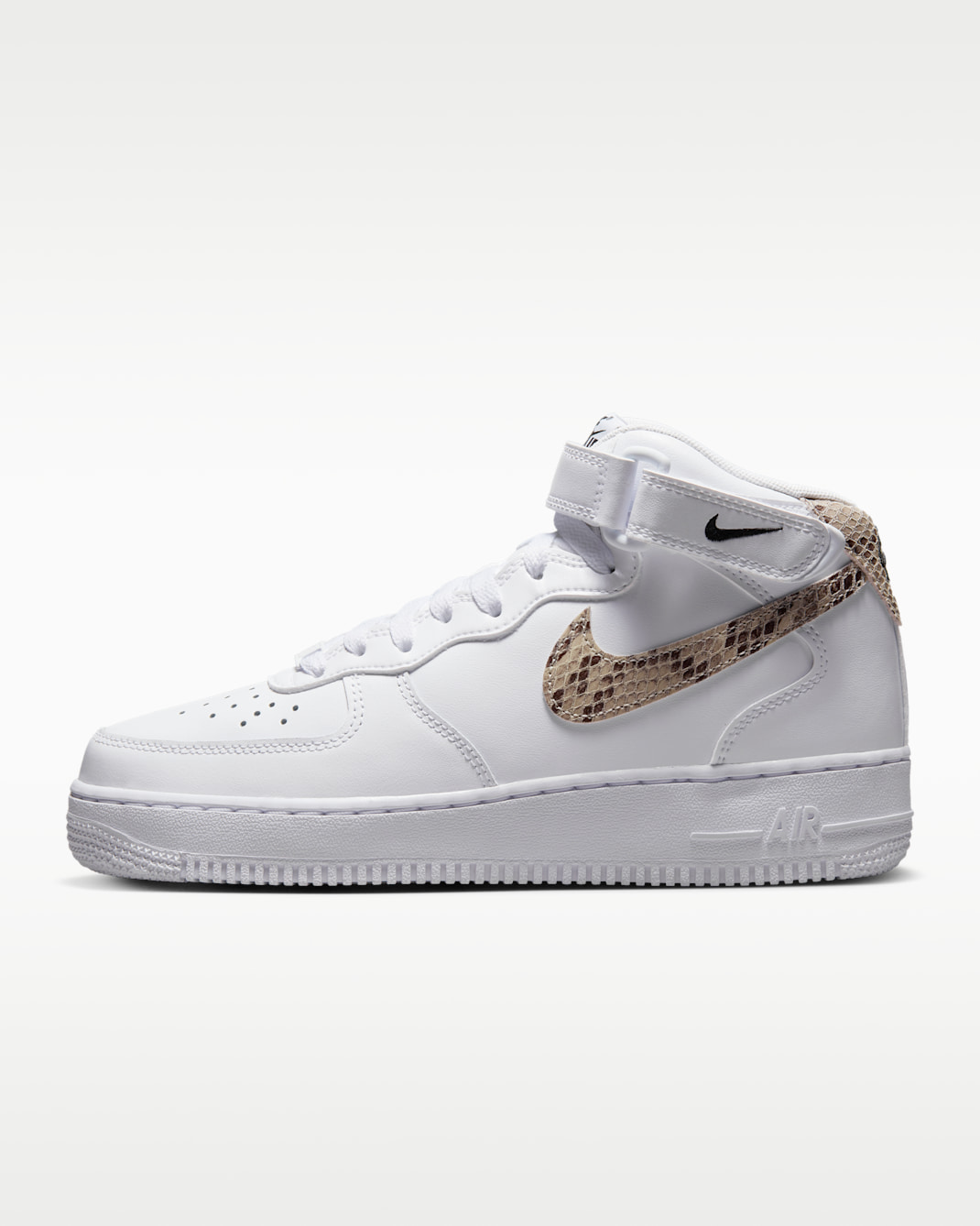 รองเท้าผู้หญิง Nike Air Force 1 '07 Mid - ขาว/ดำ/Sanddrift
