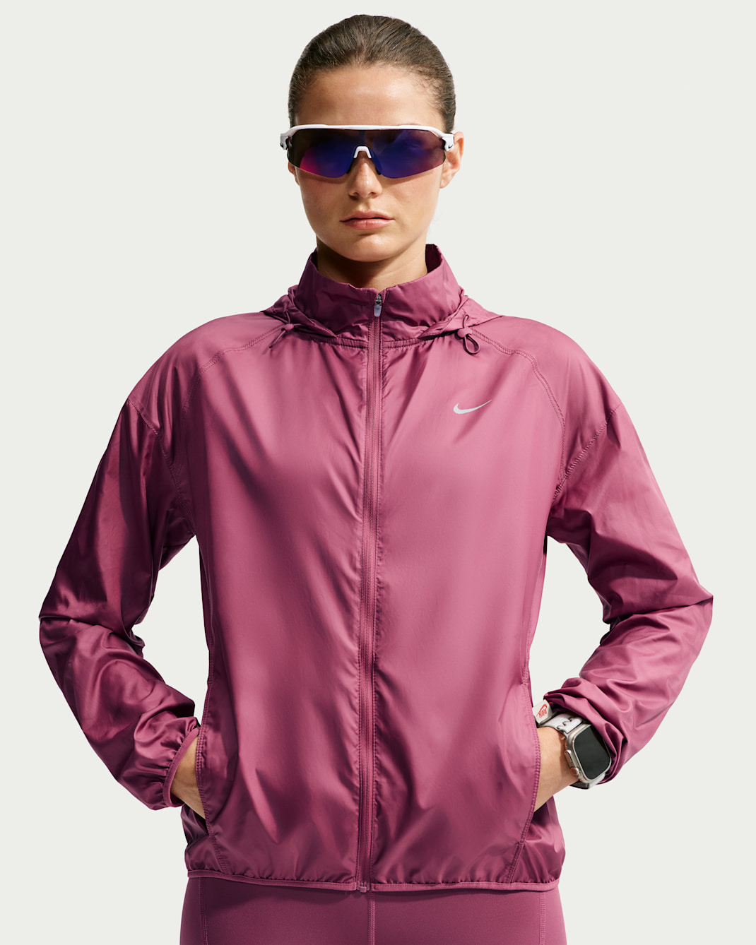 Γυναικείο τζάκετ Repel για τρέξιμο Nike Tempo - Pink Smoke