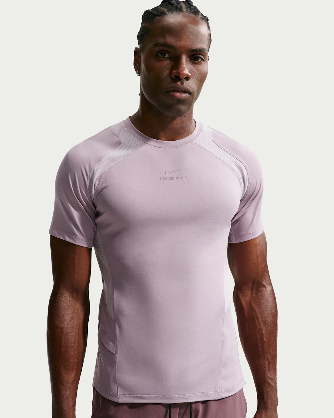 Nike Pro Training Men's Dri-FIT ADV Short-Sleeve Top - Light Violet Ore/Amethyst Ash/Light Violet Ore