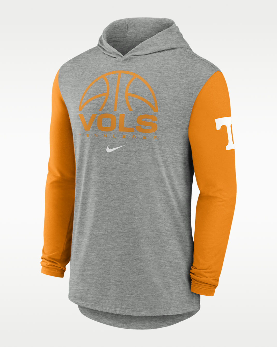 Tennessee Basketball Men's Nike Dri-FIT College Long-Sleeve Hooded T-Shirt - Grey