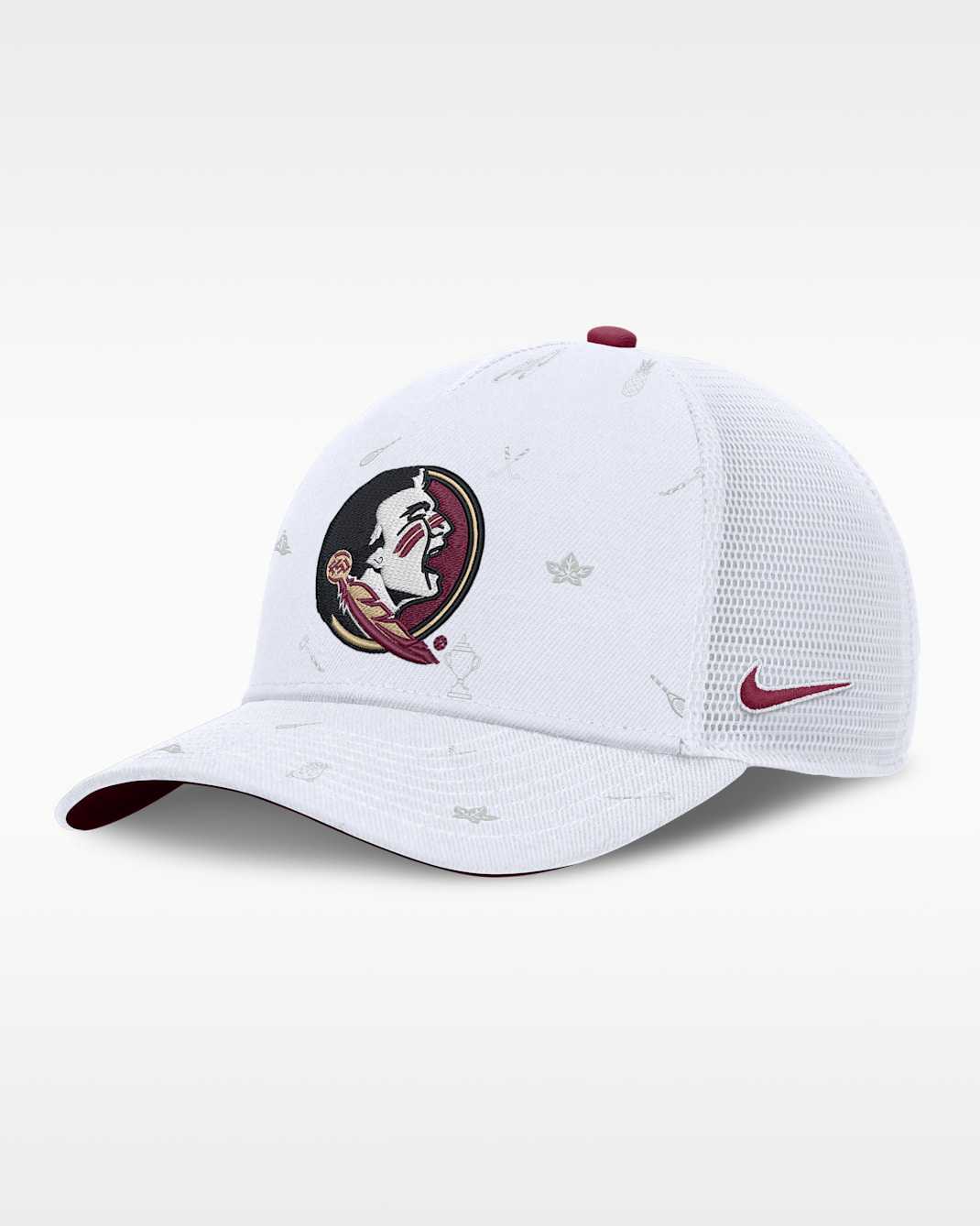 Florida State Country Club Golfin' Rise Men's Nike College Trucker Adjustable Hat - White