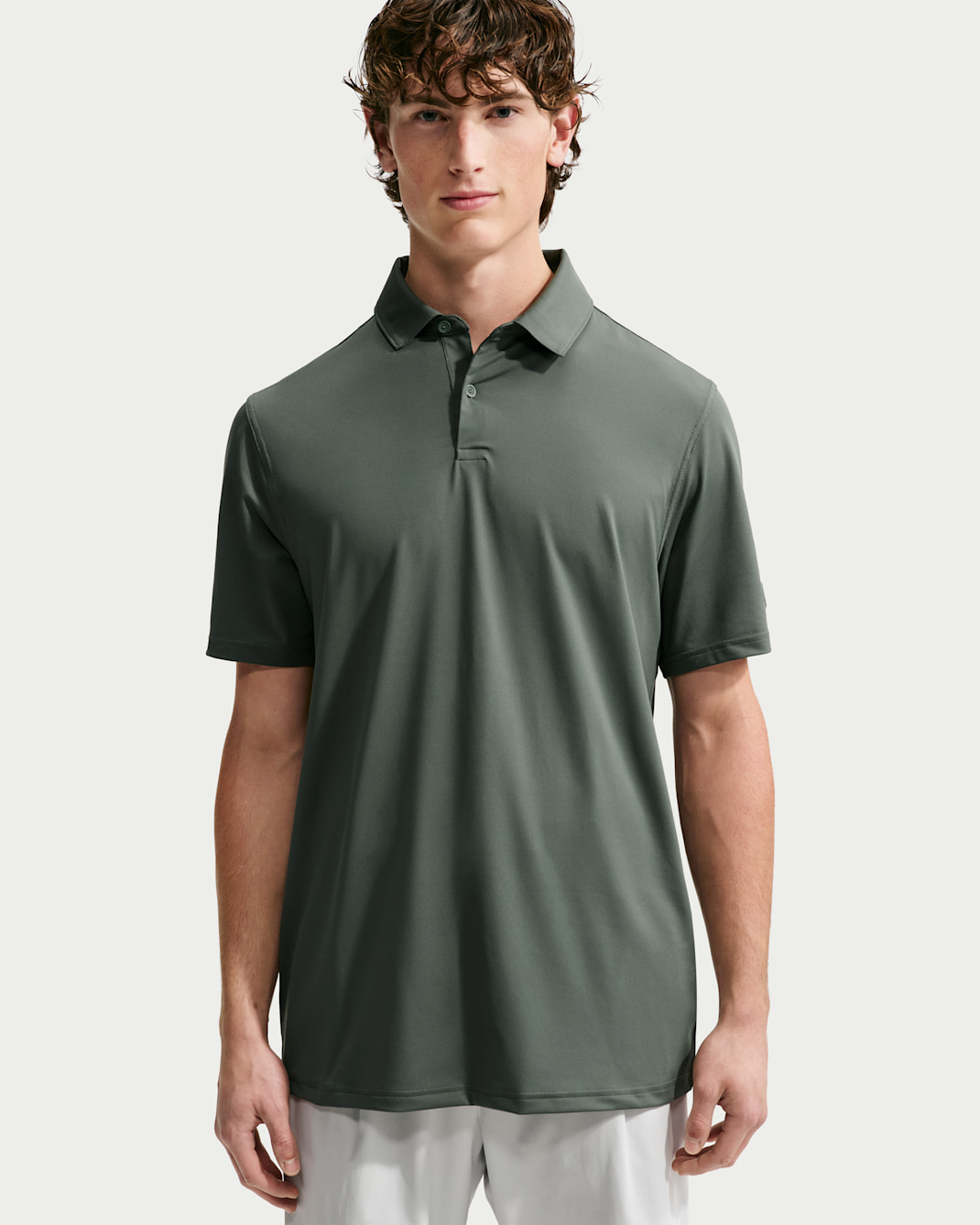 Nike Velocity Men's Dri-FIT Sleeve Logo Golf Polo - Camo Green/White
