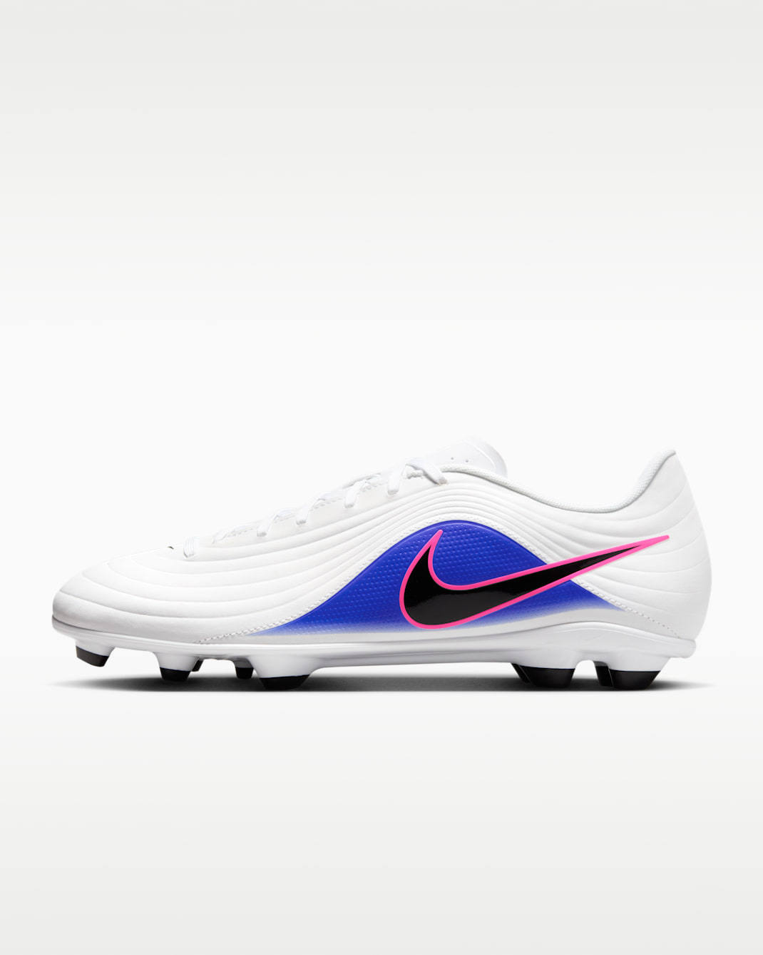 Nike Tiempo Maestro Club Botes de futbol de perfil baix per a terrenys diversos - Blanc/Racer Blue/Pink Blast/Negre