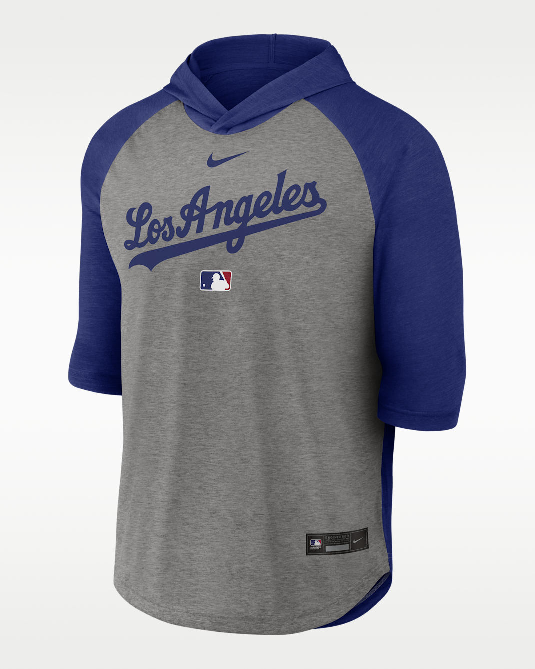 Playera de manga 3/4 con gorro Nike Dri-FIT para hombre Authentic Collection Flux de los Texas Rangers - Azul royal intenso
