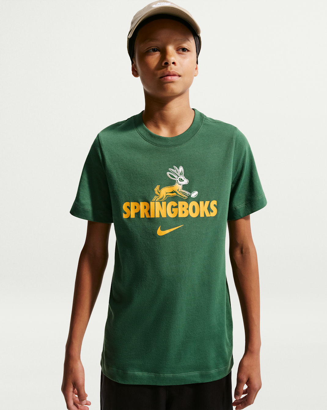 Springboks Rugby-T-Shirt (ältere Kinder) - Gorge Green/University Gold