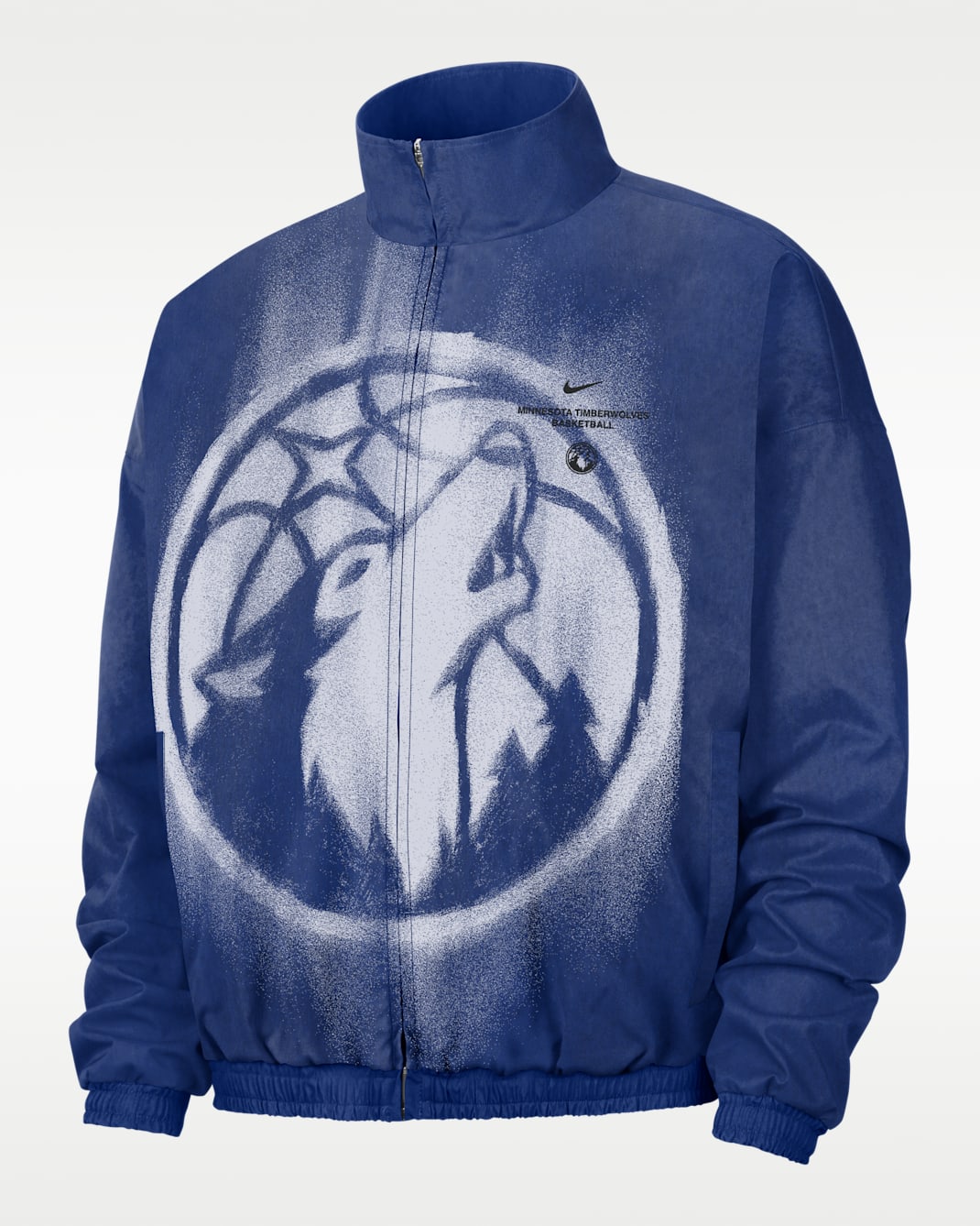 Minnesota Timberwolves Standard Issue Men's Basketball Woven Jacket - Rush Blue/White