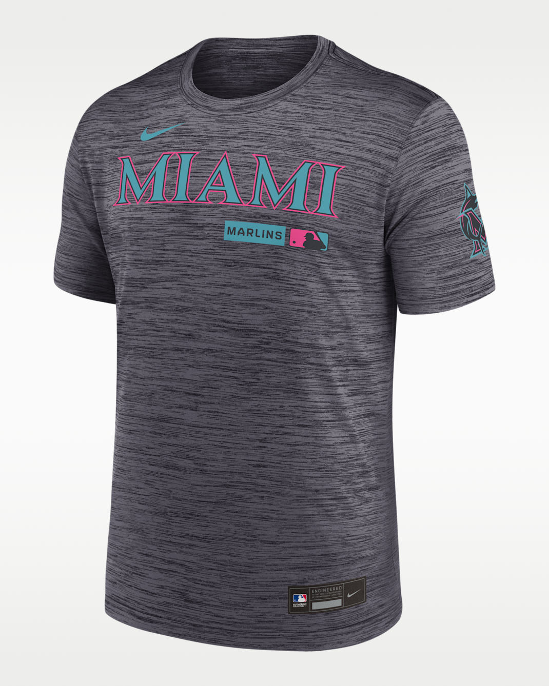 Miami Marlins City Connect Velocity Men's Nike Dri-FIT MLB T-Shirt - Black