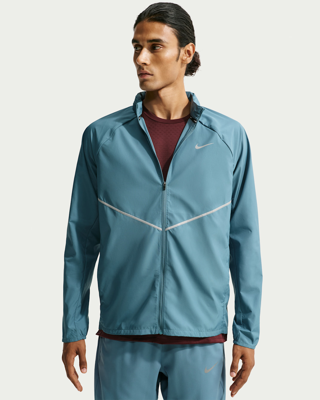 Nike Miler Repel hardloopjack met UV-bescherming voor heren - Smokey Blue/Smokey Blue