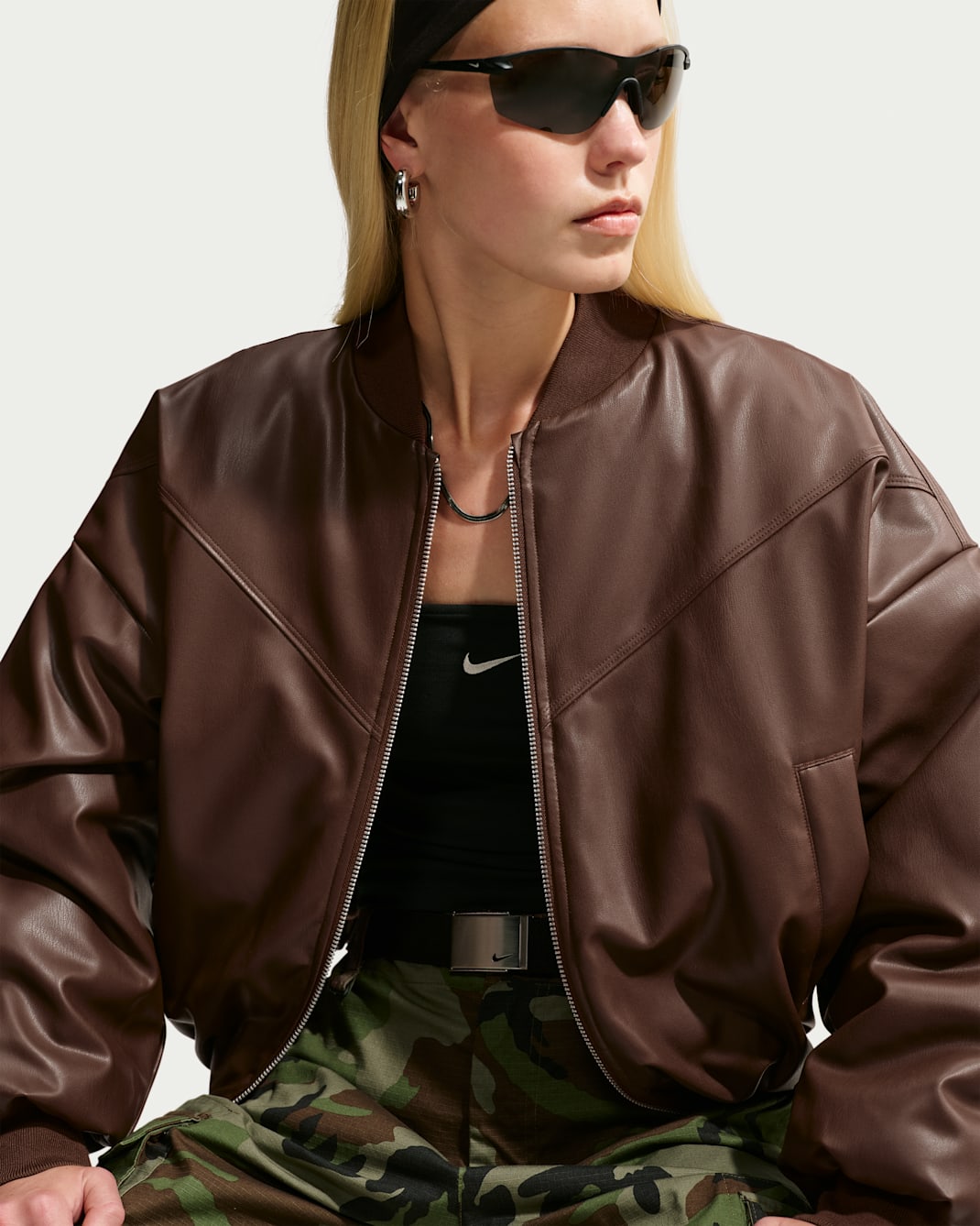 Nike Sportswear női Therma-FIT pilótakabát - Cacao Wow/Cacao Wow