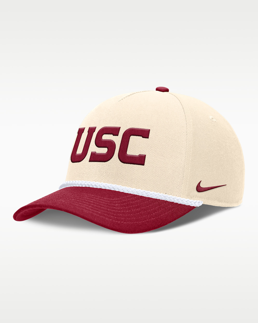 USC Primetime Rope 2-Tone Rise Men's Nike College Adjustable Hat - Natural