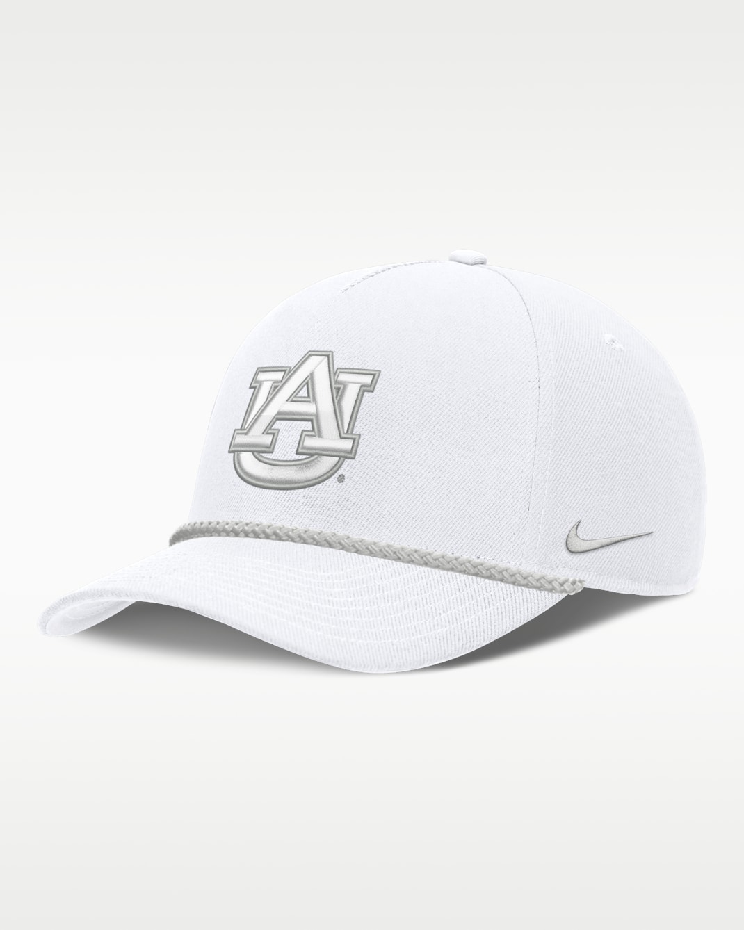 Auburn Sideline Rope Rise Men's Nike College Adjustable Hat - White