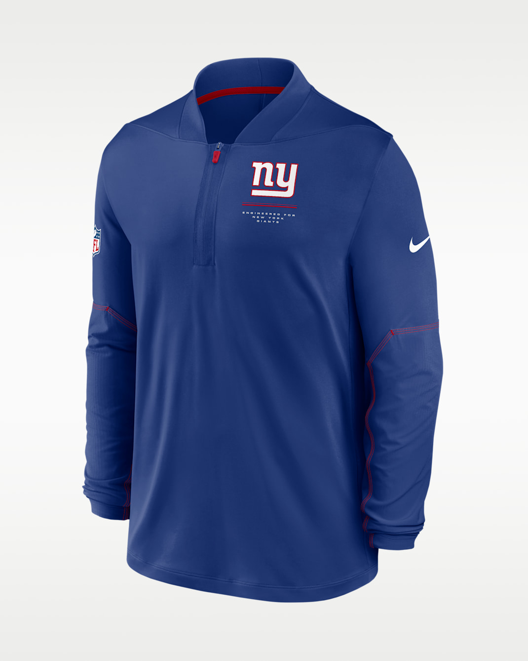 Playera Nike Dri-FIT de la NFL con media cremallera para hombre New York Giants Sideline - Azul
