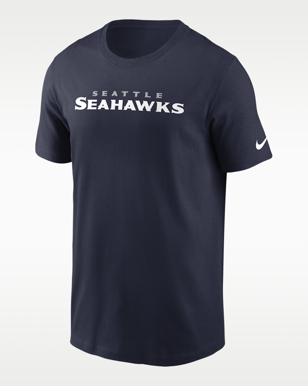 Playera Nike de la NFL para hombre Seattle Seahawks Primetime Wordmark Essential - Azul marino
