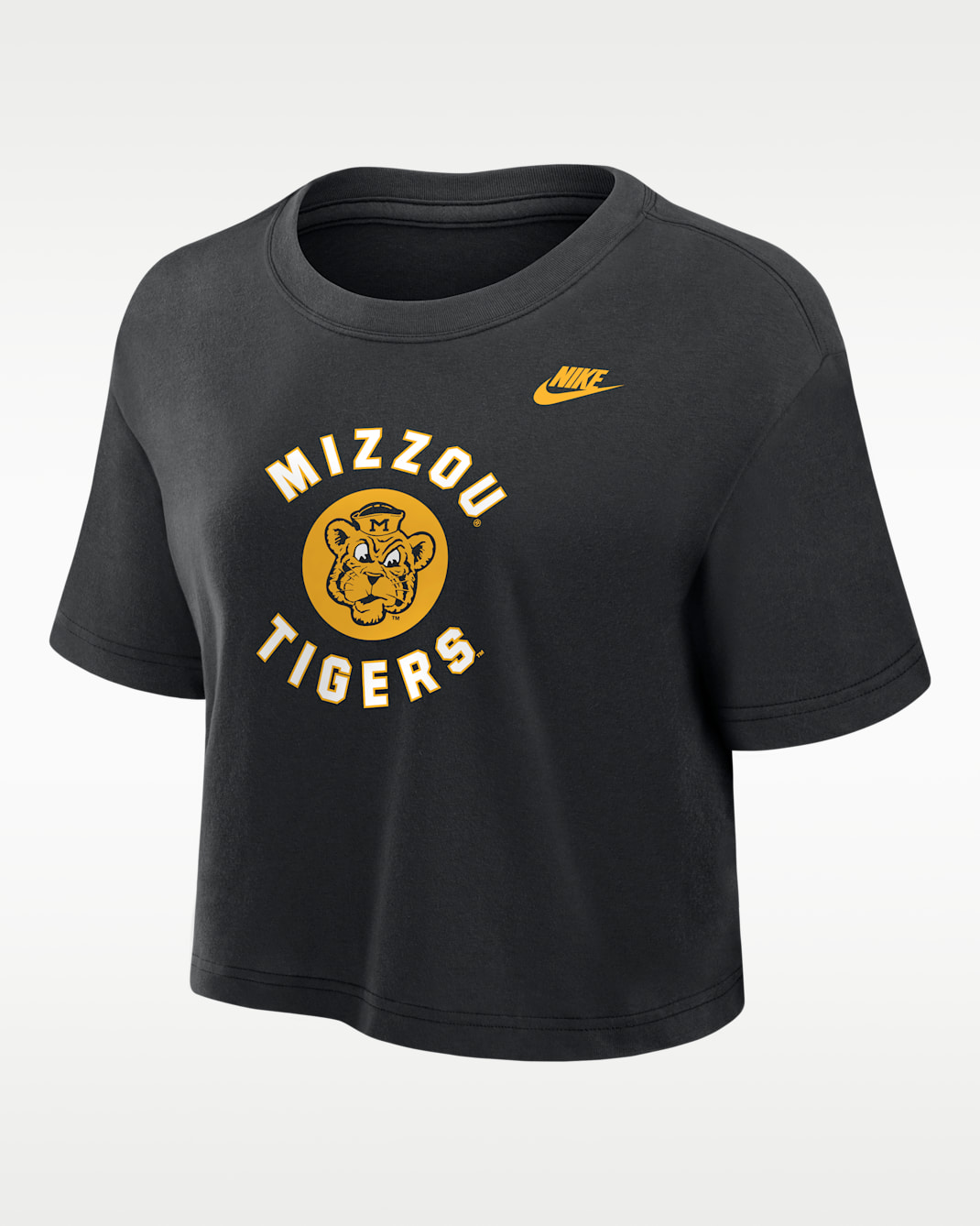 Missouri Tigers Women's Nike Dri-FIT Cropped T-Shirt - Black