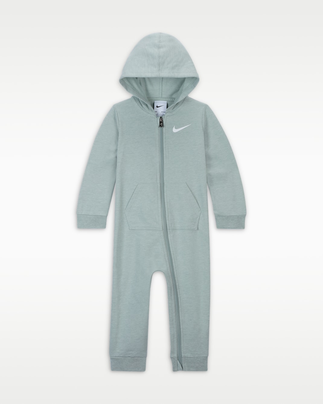 Coverall med huva Nike Baby Essentials för baby (0–9 mån) - Mica Green