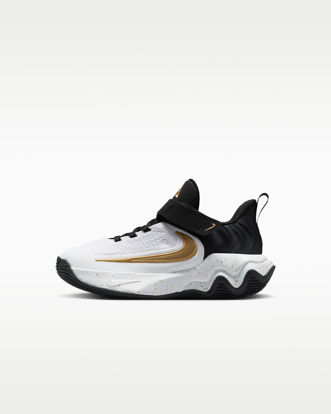 Tenis para niños de preescolar Giannis Immortality 4 - Negro/Blanco/Oro metalizado