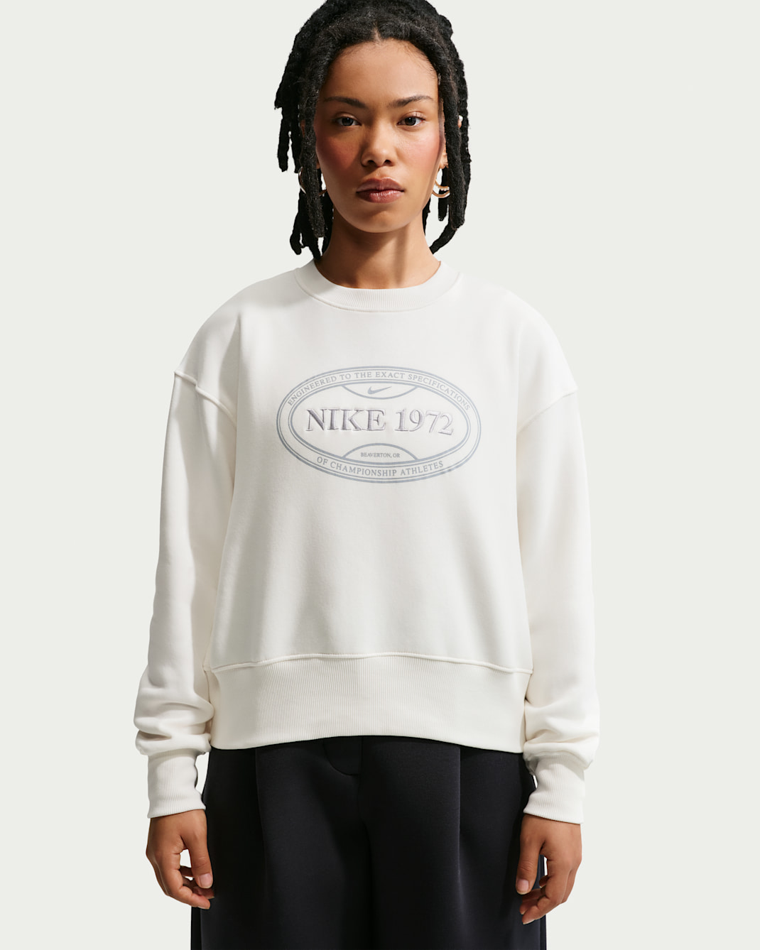 Sweat oversize à col ras-du-cou Nike Sportswear Phoenix Fleece pour Femme - Sail