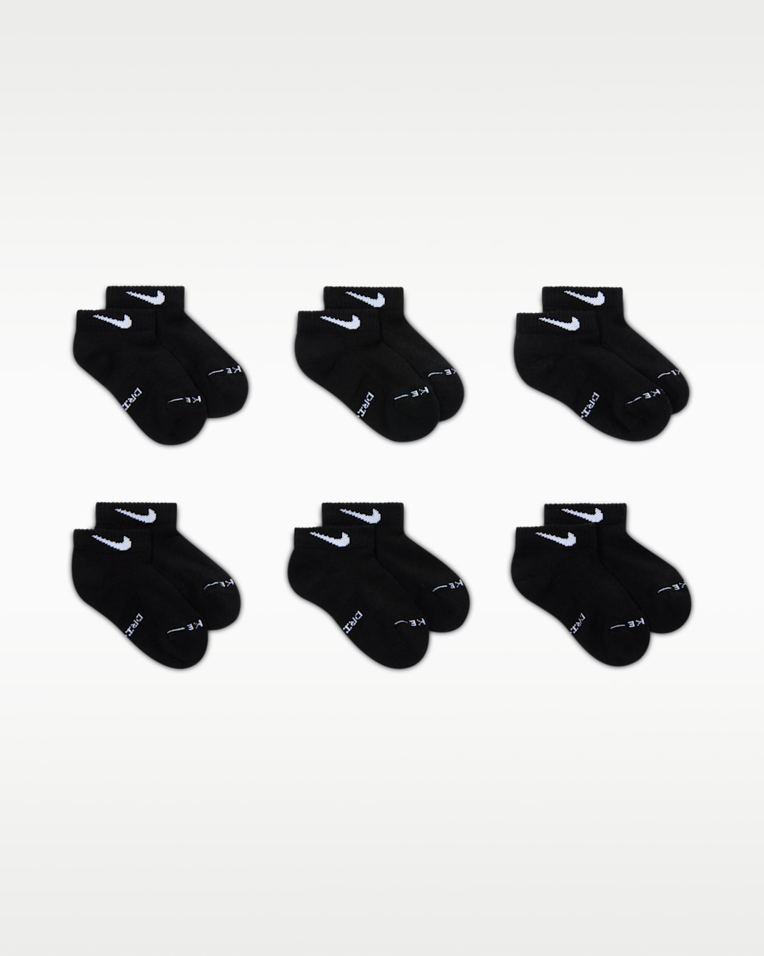 Nike Kids' Dri-FIT Elevated Everyday Low Socks (6 Pairs)
