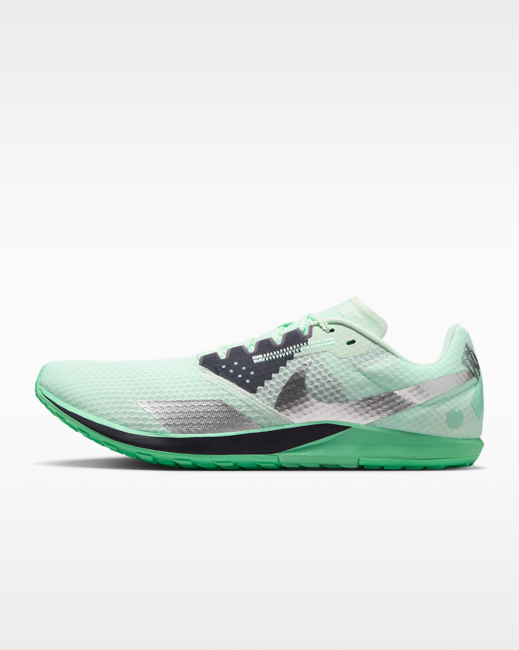 Nike Zoom Rival Waffle 6 Road and Cross-Country Racing Shoes - Barely Green/Green Glow/Mint Foam/Metallic Silver