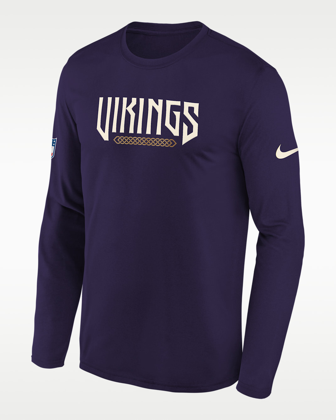 Minnesota Vikings Rivalries Collection Sideline Legend Big Kids' Nike Dri-FIT NFL Long-Sleeve T-Shirt - Purple
