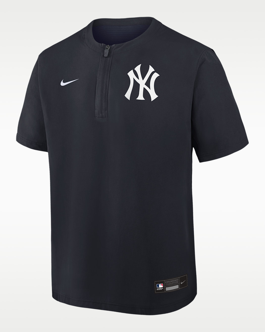 New York Yankees Authentic Collection Men's Nike Dri-FIT MLB 1/4-Zip Short-Sleeve Windshirt - Navy