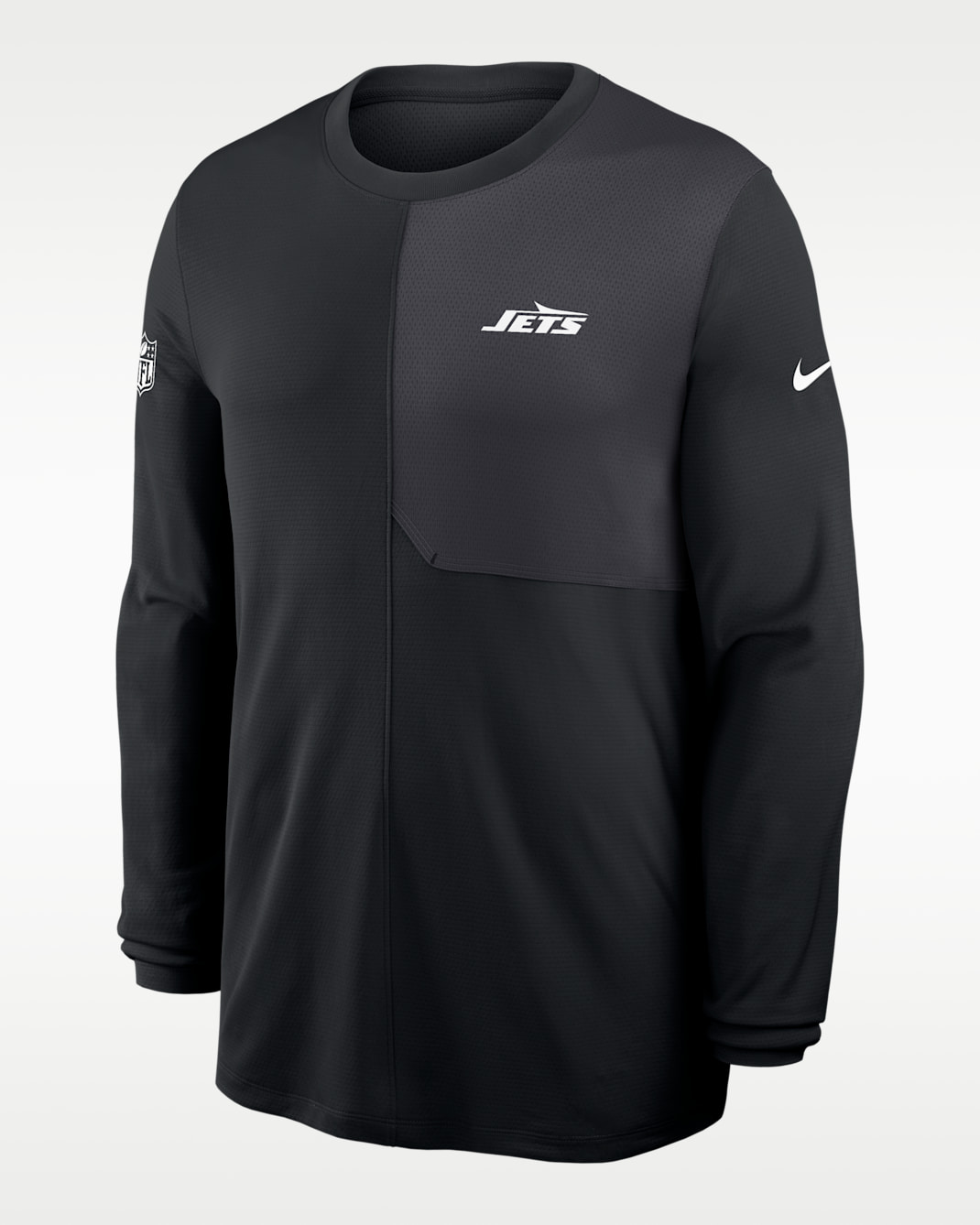New York Jets Sideline Coach Men's Nike Dri-FIT NFL Long-Sleeve Top - Black