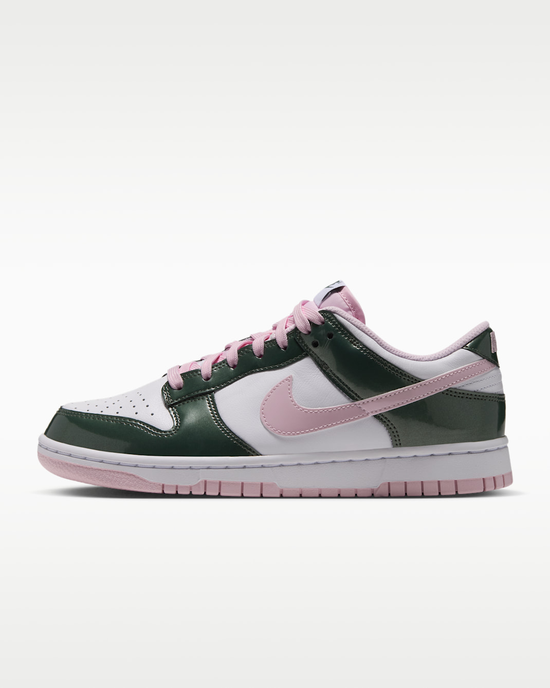 Nike Dunk Low SE Women's Shoes - White/Camo Green/Pink Foam