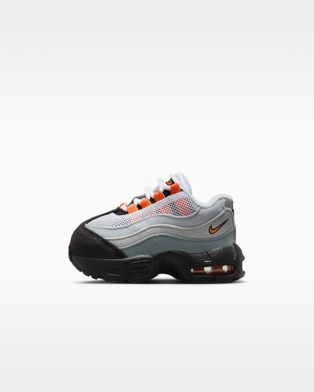 Nike Air Max 95 Recraft Baby/Toddler Shoes - Black/Cool Grey/White/Bright Mandarin