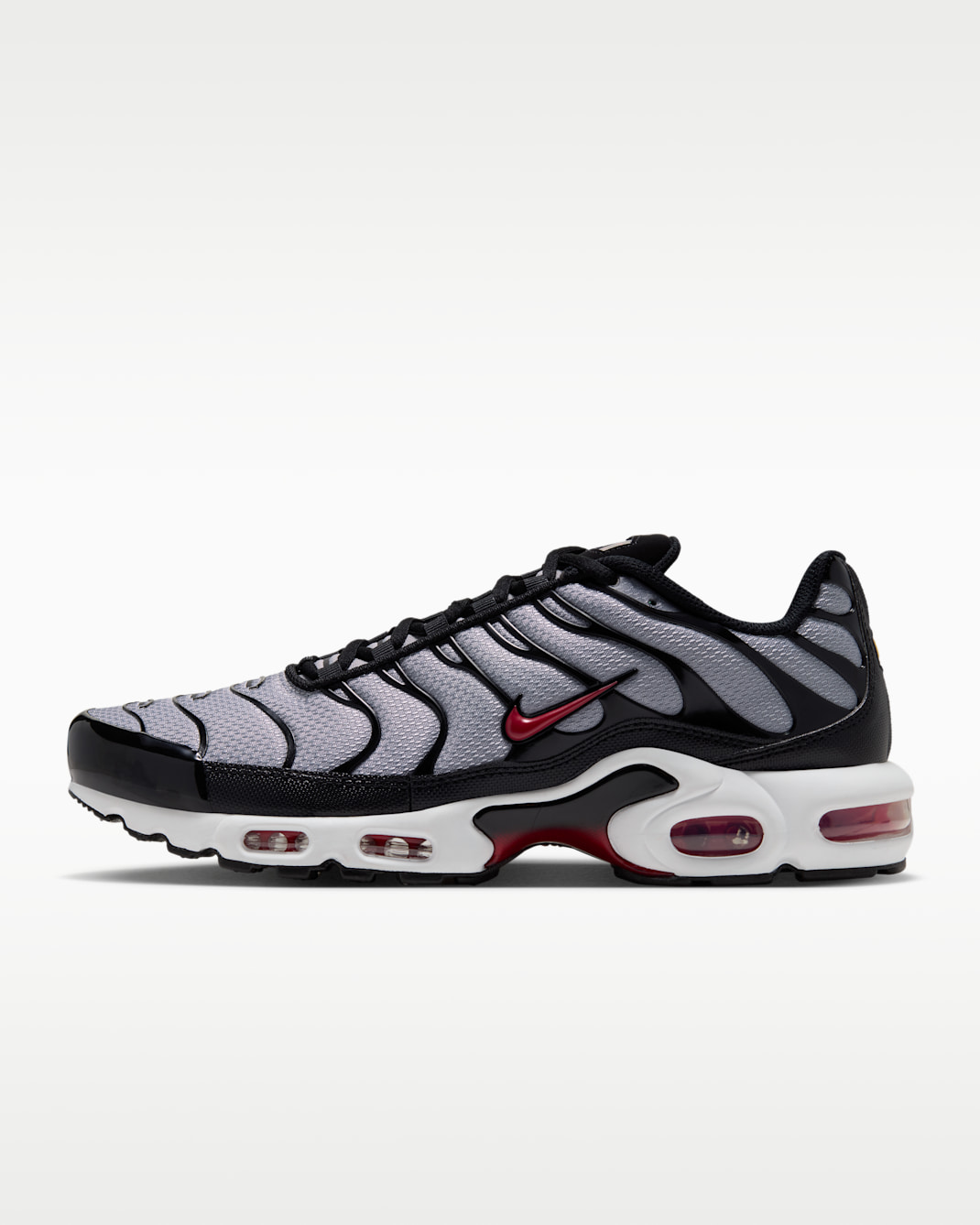 รองเท้าผู้ชาย Nike Air Max Plus - Wolf Grey/ดำ/ขาว/Tough Red