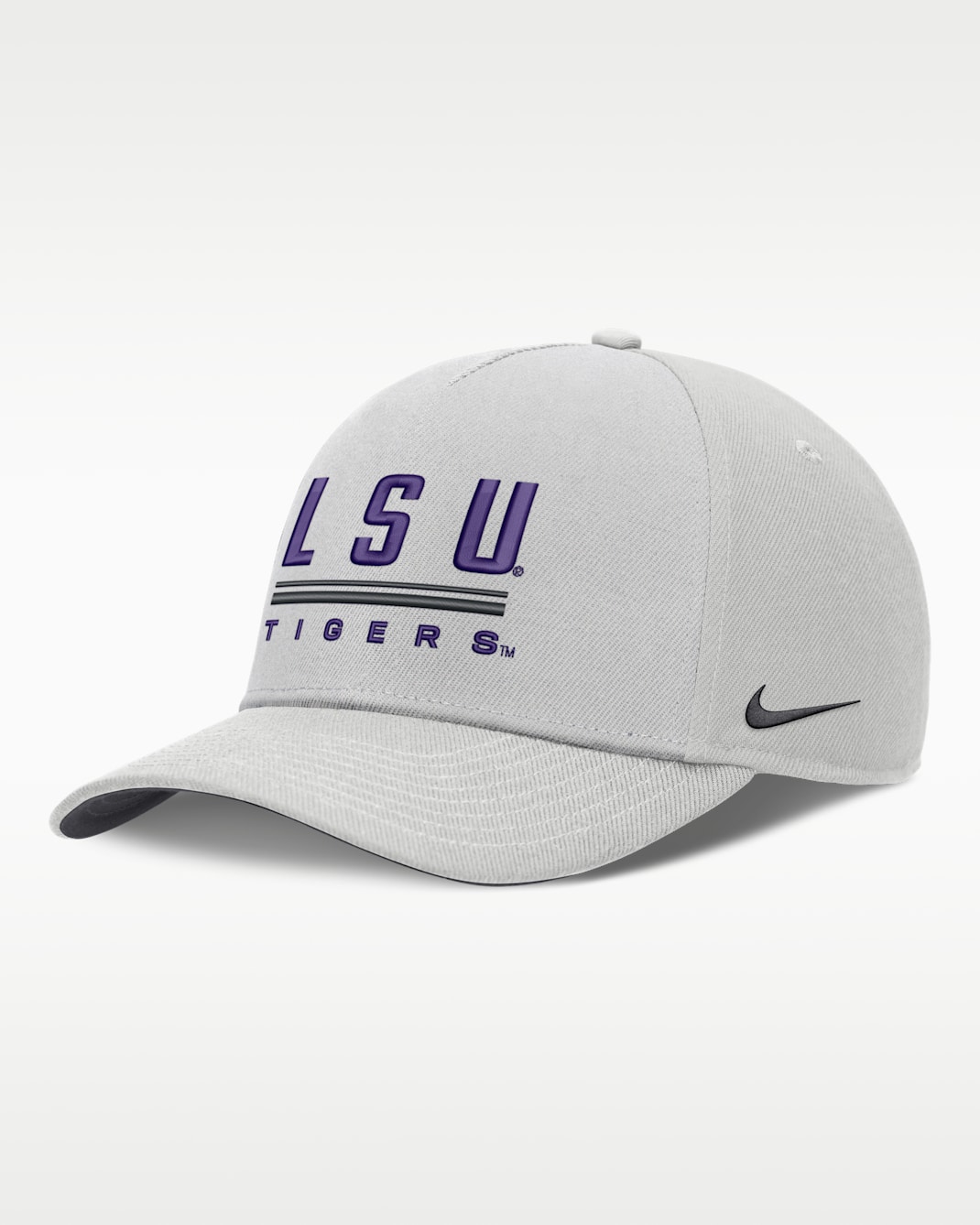 LSU Sideline Practice Rise Men's Nike Dri-FIT College Adjustable Hat - Grey
