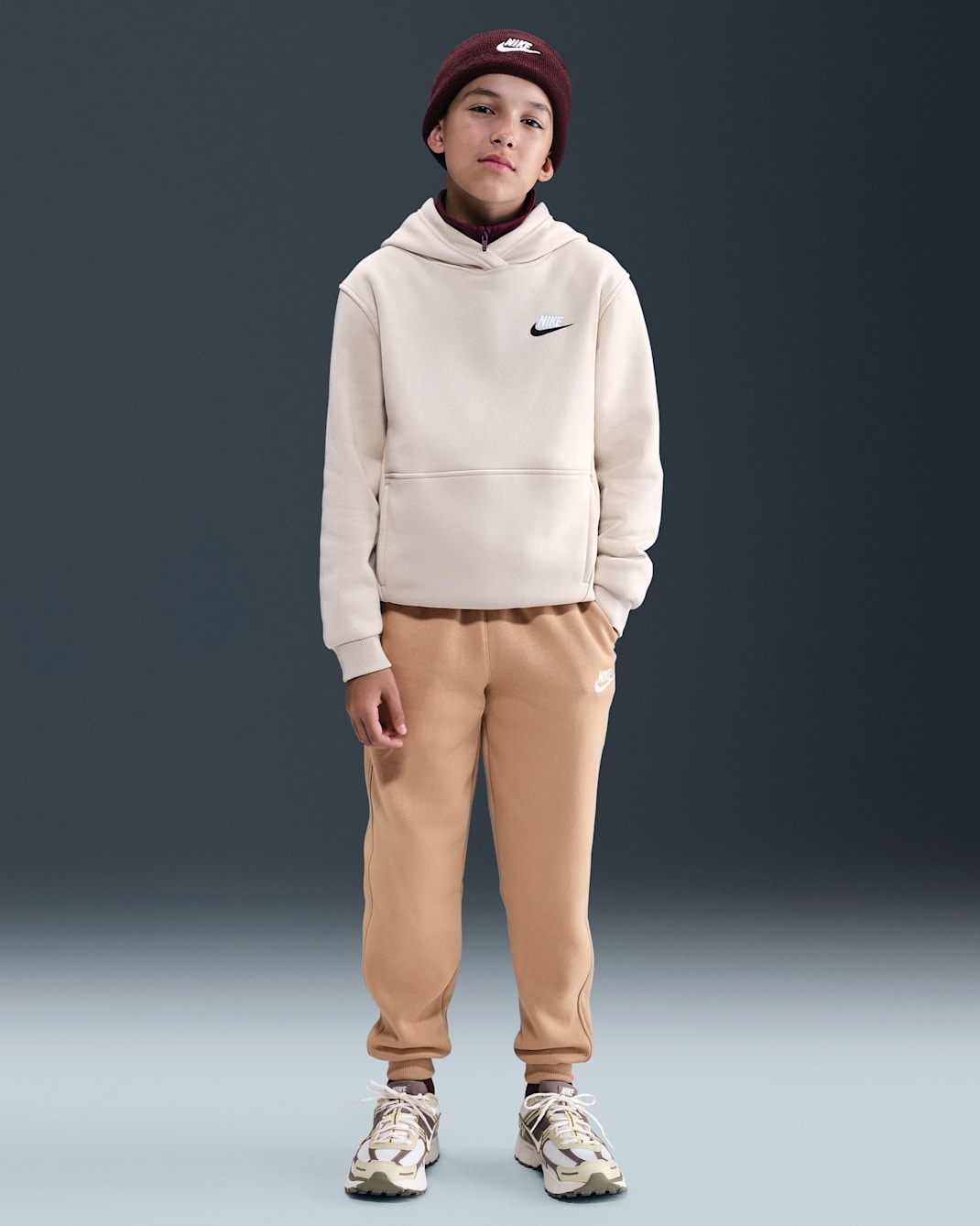 Nike Sportswear Club Fleece Big Kids' Joggers - Hemp/White