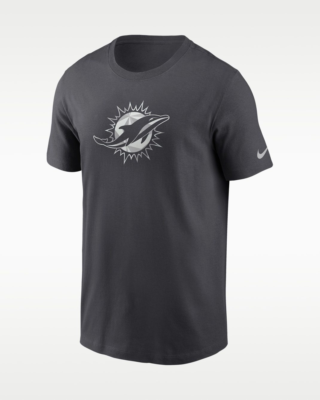 Playera Nike de la NFL para hombre Miami Dolphins Fractal Logo - Antracita