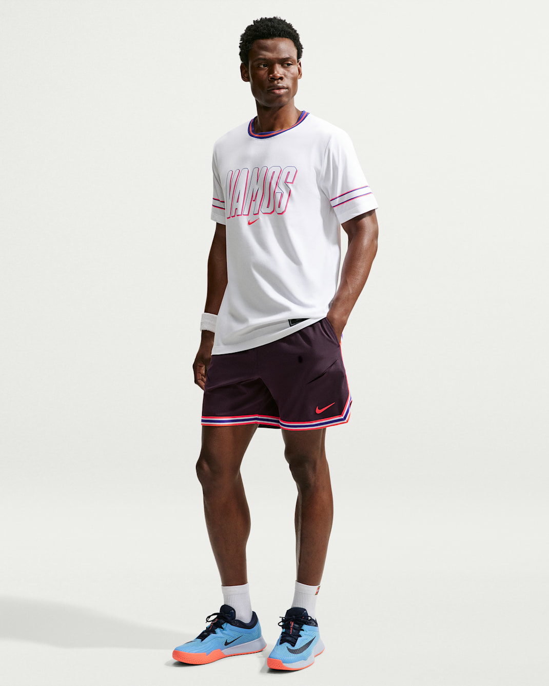 NikeCourt Slam Men's Dri-FIT Tennis Shorts - Burgundy Ash/Bright Crimson
