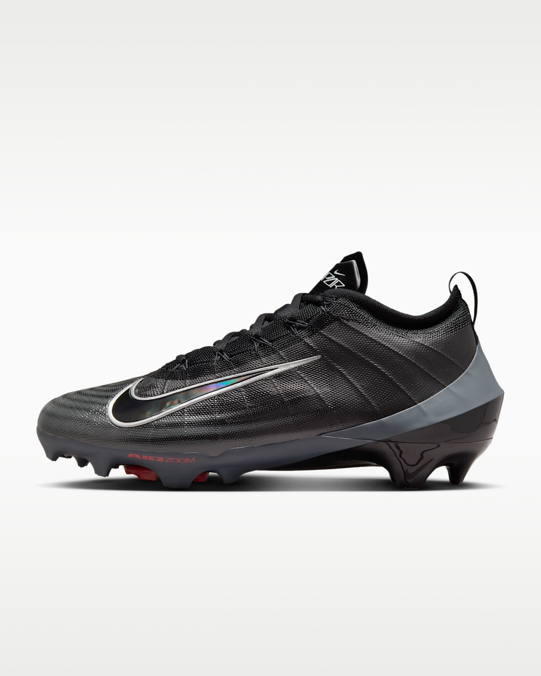 Nike Vapor Elite 1 Football Cleats - Black/Dark Grey/Bright Crimson/Black