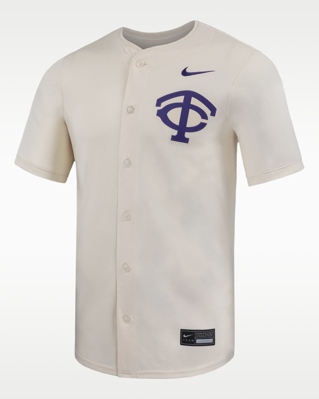 Jersey de béisbol universitario Nike Dri-FIT Limited para niños talla grande TCU - Natural