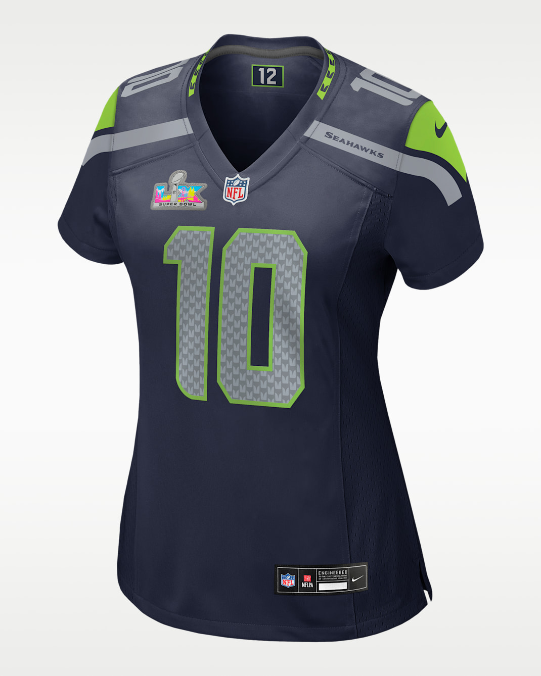 Jersey Nike de la NFL Game para mujer Cooper Kupp Seattle Seahawks Super Bowl LX - Azul marino