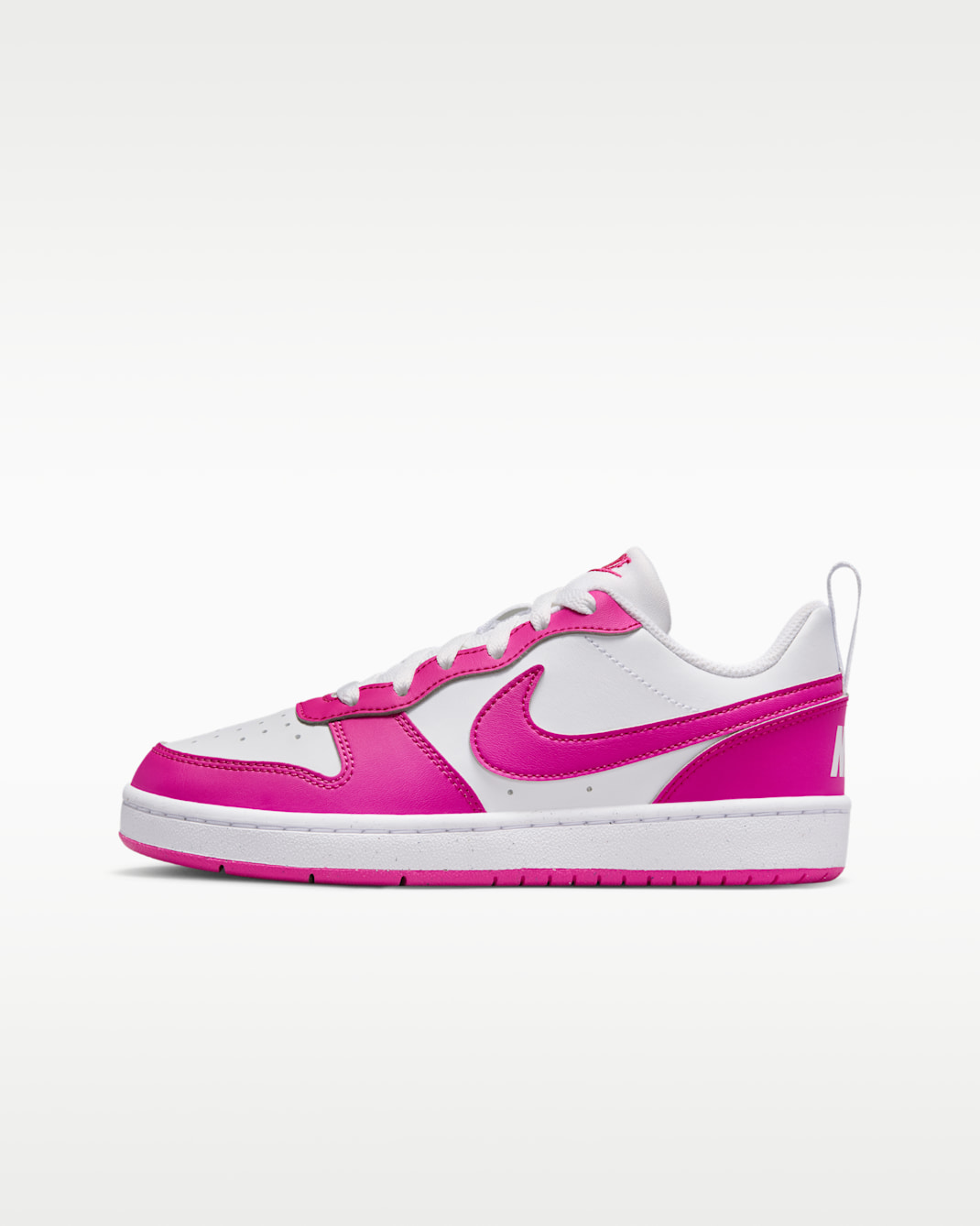 Tenis para niños grandes Nike Court Borough Low Recraft - Blanco/Fucsia láser