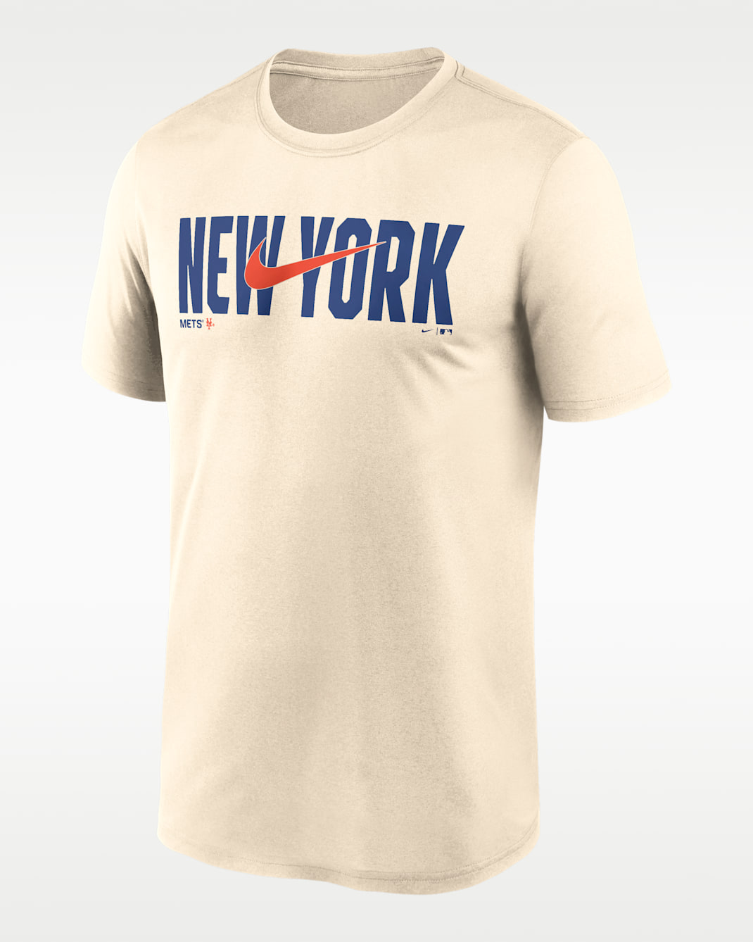 New York Mets Swoosh Legend Men's Nike Dri-FIT MLB T-Shirt - Cream