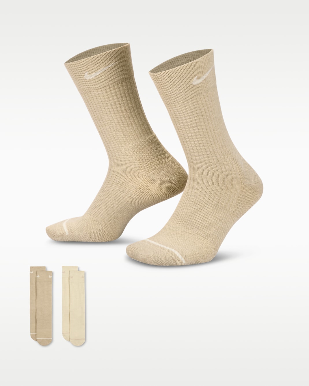 Nike Everyday Wool Cushioned Crew Socks (2 Pairs) - Multi-Colour