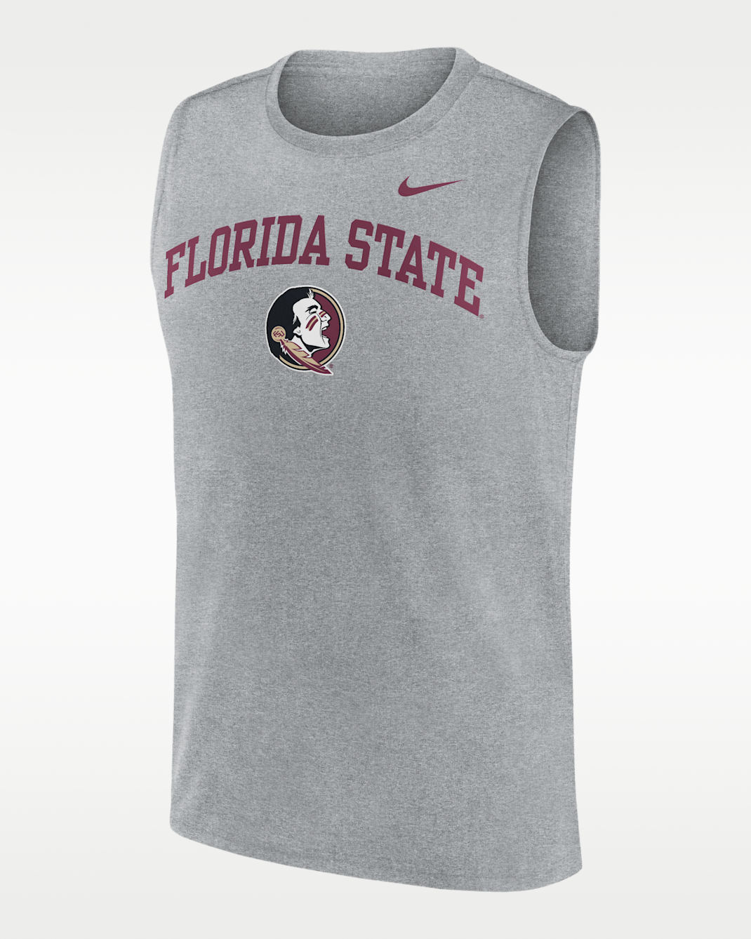 Florida State Primetime Arch Legend Men's Nike Dri-FIT College Muscle Tank Top - Grey