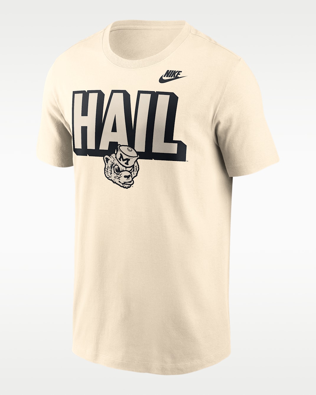 Playera universitaria Nike para hombre Michigan Team Bold - Natural
